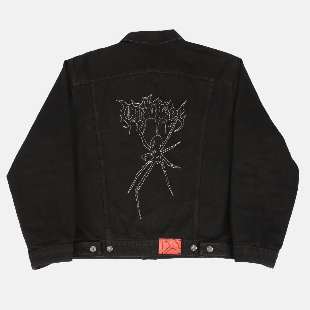old-tree-chaqueta-denim-spider-2 Chaqueta Denim Negro Spider Old Tree - Imagen 1