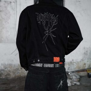 Chaqueta Denim Negro Spider Old Tree - Imagen 3