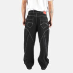 Jeans Baggy Ultra Cut Negro Contrast Old Tree - Imagen 3