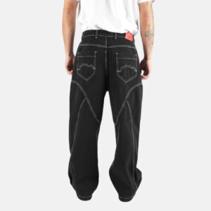 Jeans Baggy Ultra Cut Negro Contrast Old Tree - Imagen 3