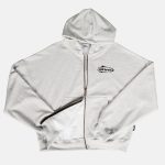 Double Zip Hoodie Boxy Fit Ovalo Gris Old Tree - Imagen 2