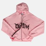 Double Zip Hoodie Boxy Fit Spider Rosado Old Tree - Imagen 2