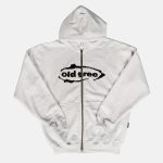 Zip Hoodie Classic Fit Big Ovalo Gris Old Tree