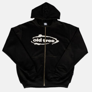 Zip Hoodie Classic Fit Big Ovalo Negro Old Tree