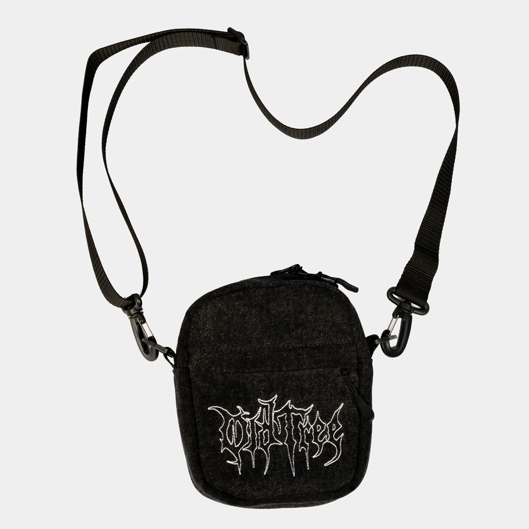shoulder-bag-old-tree-big-letter Shoulder Bag Denim Negro Acid Wash - Imagen 1
