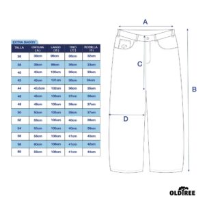 Jeans Extra Baggy Negro Contrast Classic Old Tree - Imagen 5
